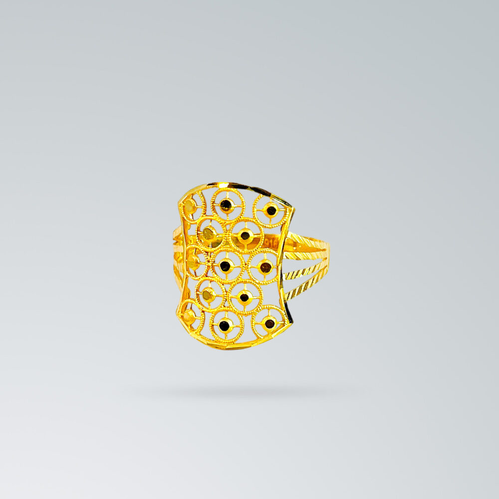 PD0005816_6a9fb9886c595 22K Three-Tone Gold Kuwaiti Designer Statement Ring